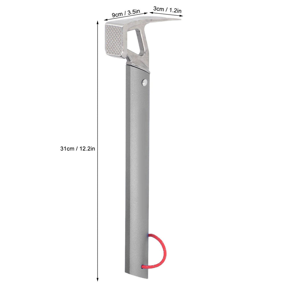 Segutage Camping Claw Hammer with aluminum handle for light weight and balanced grip.