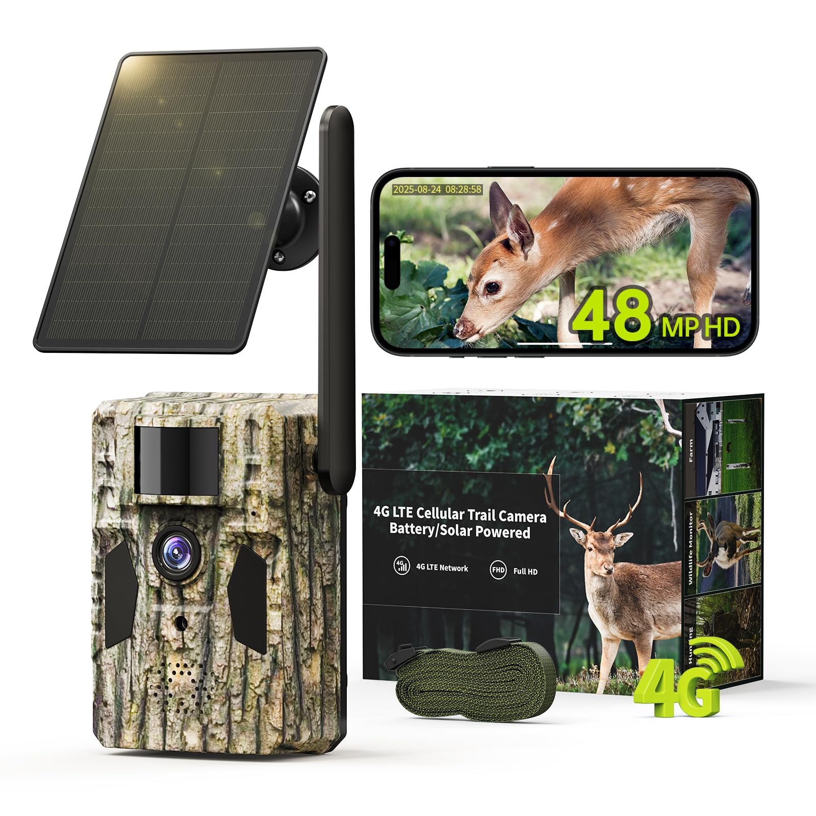 SEHMUA 3rd cellular trail camera 48MP photo captures sharp wildlife images