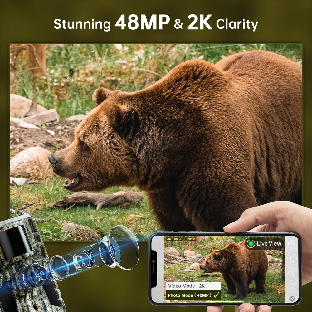SEHMUA 3rd Cellular Trail Camera night vision image for discreet nocturnal viewing