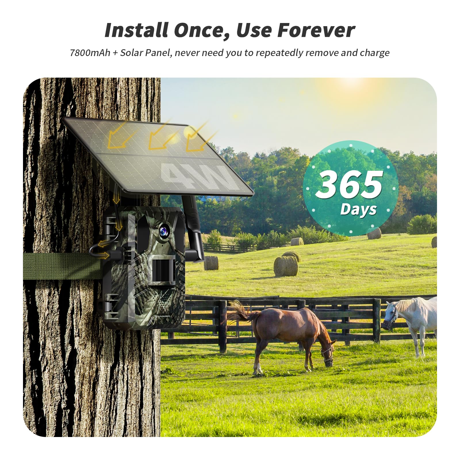SEHMUA cellular trail camera waterproof-ip66 design withstands harsh weather.