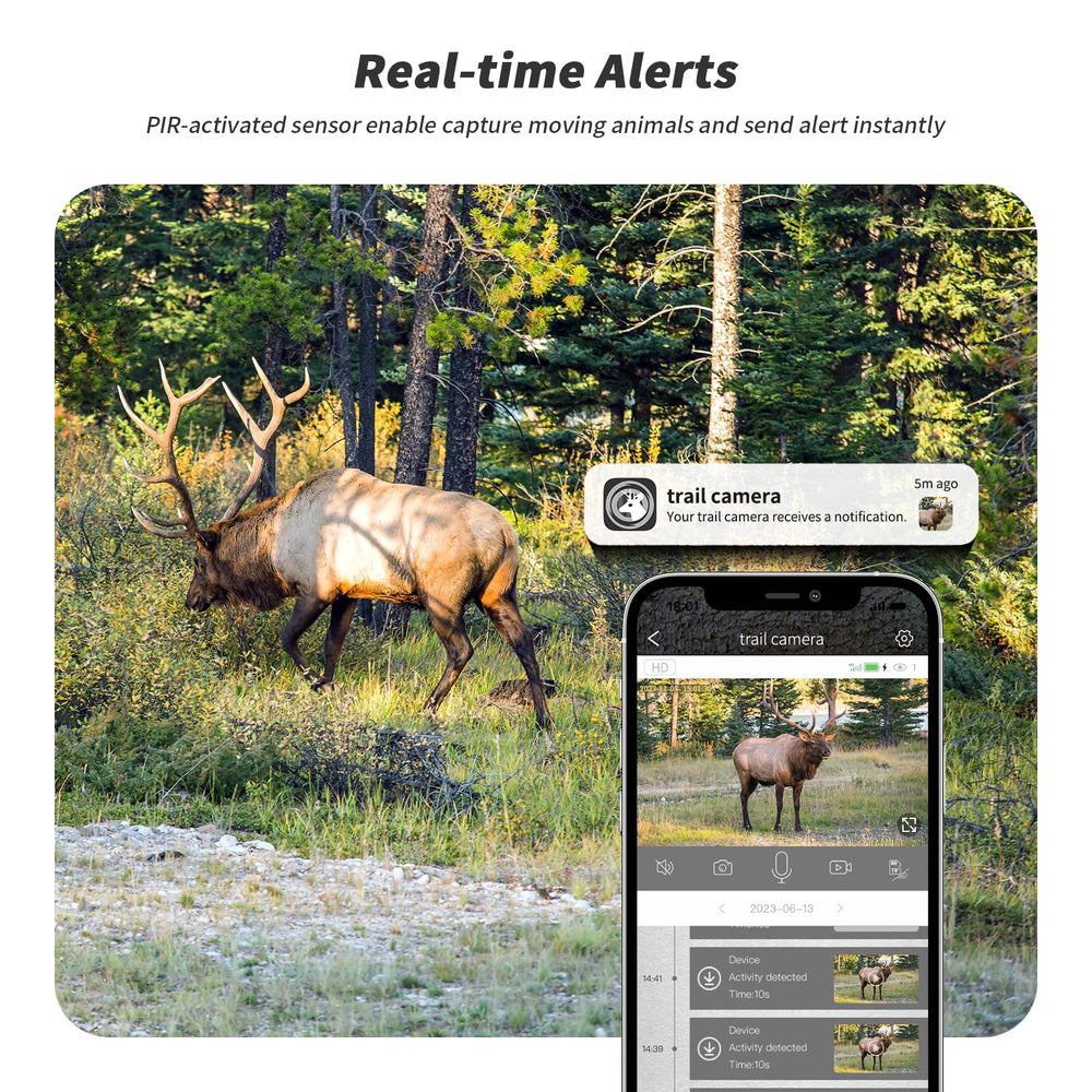SEHMUA cellular trail camera wide-angle-120-view covers a broad monitoring area.