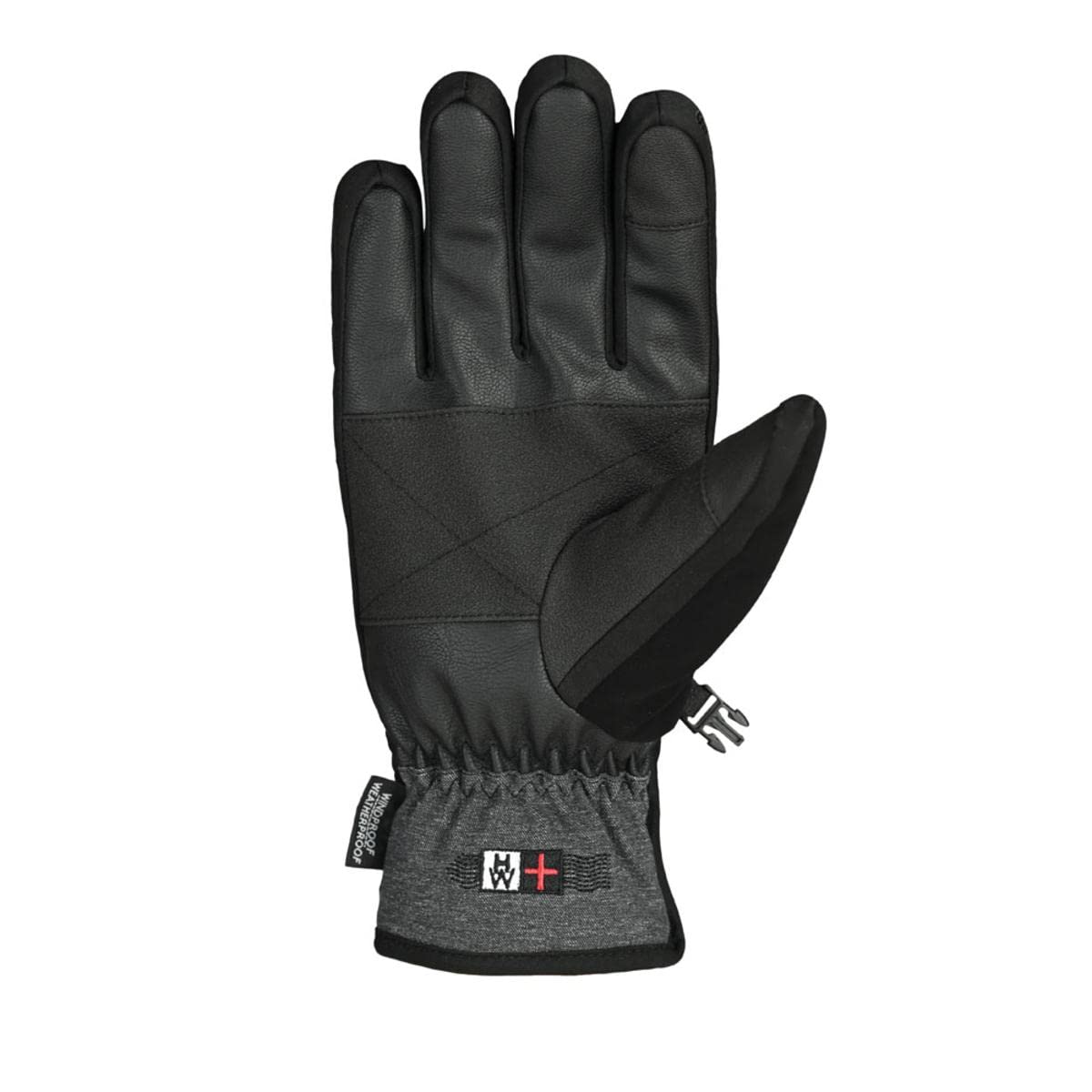 Seirus Heatwave Plus ST Westward Glove Black in-use on snowy trail for warmth