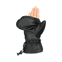 Seirus Magne Mitt Trail Black MD magnetic seal in action for opening