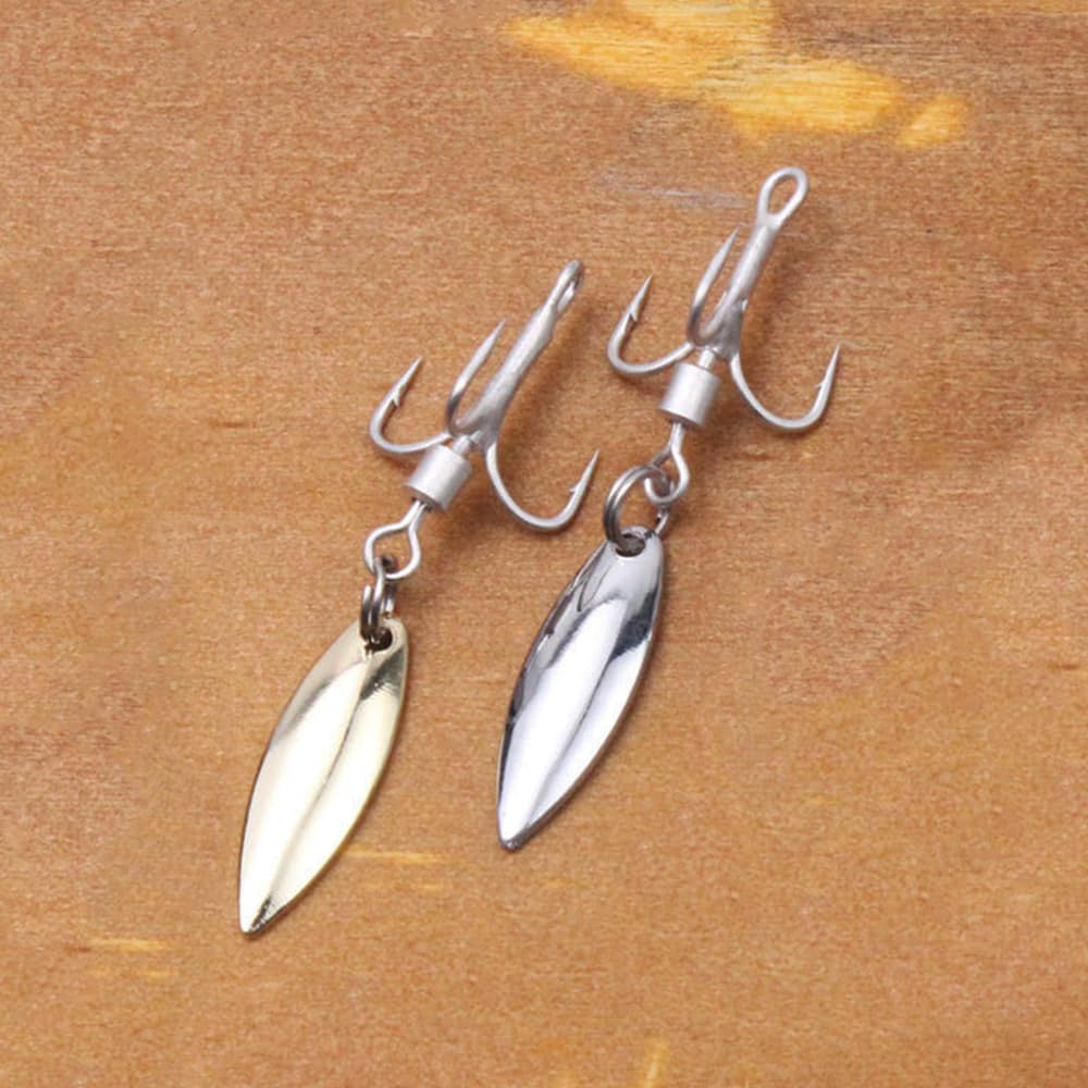 SEIWEI 5pcs pack shot – treble hooks with willow spinner
