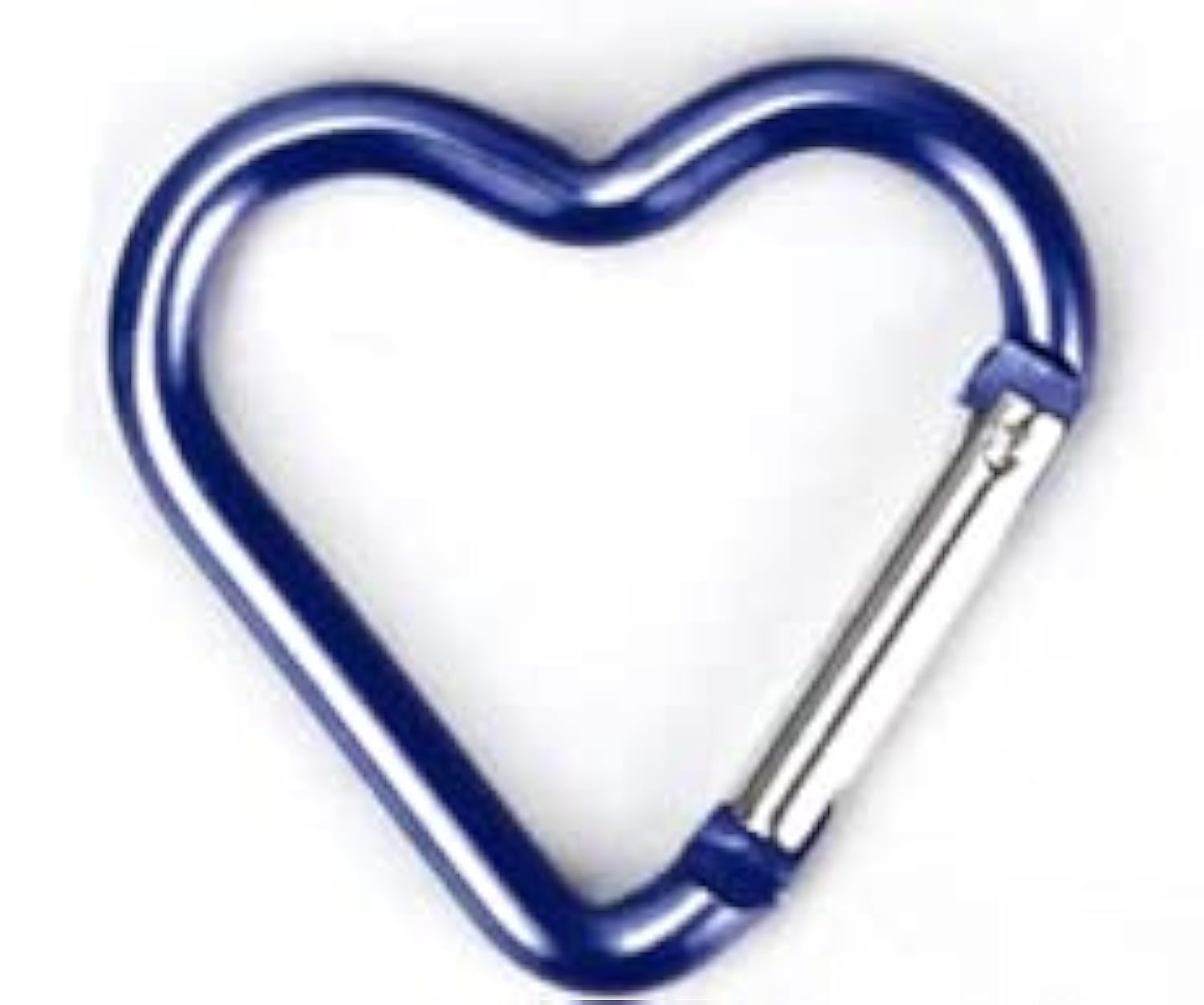 SEIWEI heart-shape carabiner blue for secure key and bag organization