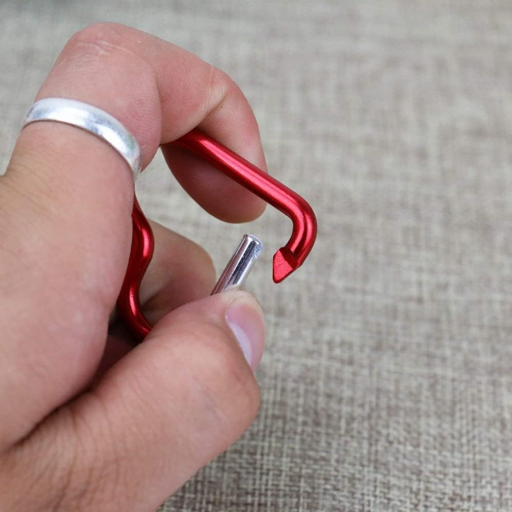 SEIWEI blue carabiner keeps small items organized during outdoor trips