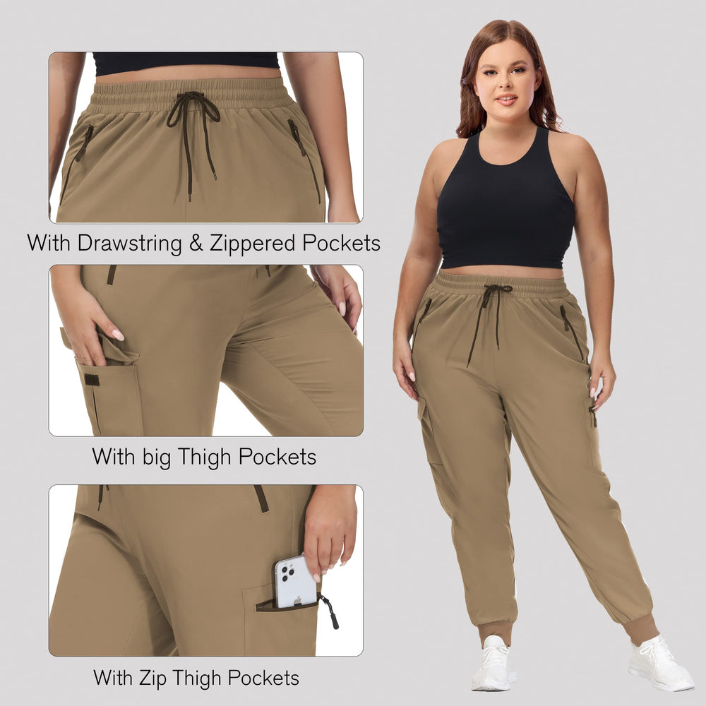 SEKINO breathable fabric cargo joggers for all-day comfort during travel.