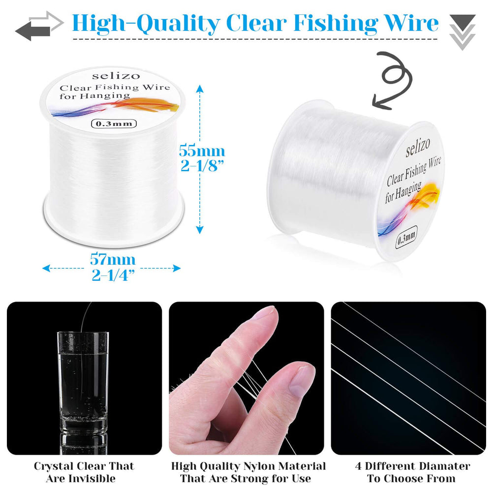 0.3 mm clear fishing line spool (150 yards) from Selizo