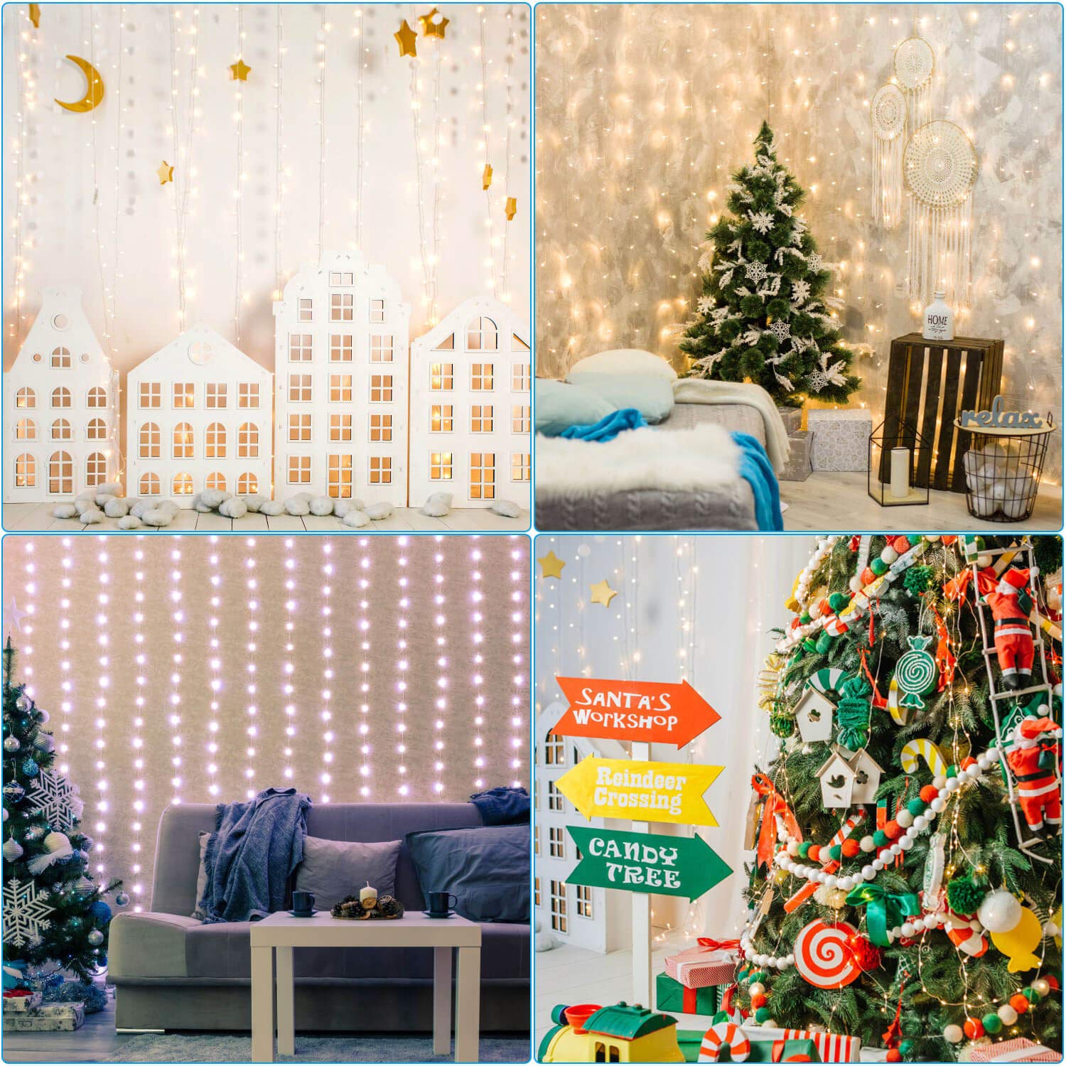 Examples of hanging decorations and balloon garland using clear fishing wire