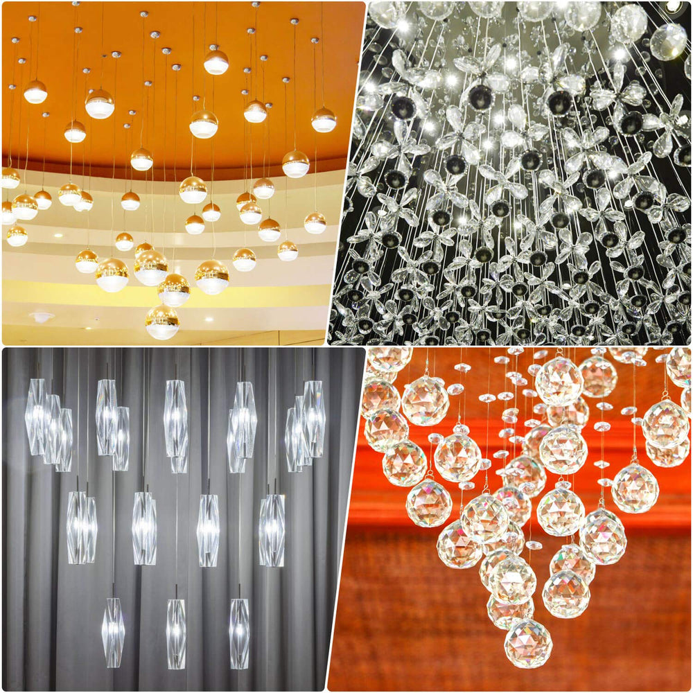 Close-up of transparent nylon fishing line highlighting invisibility and strength