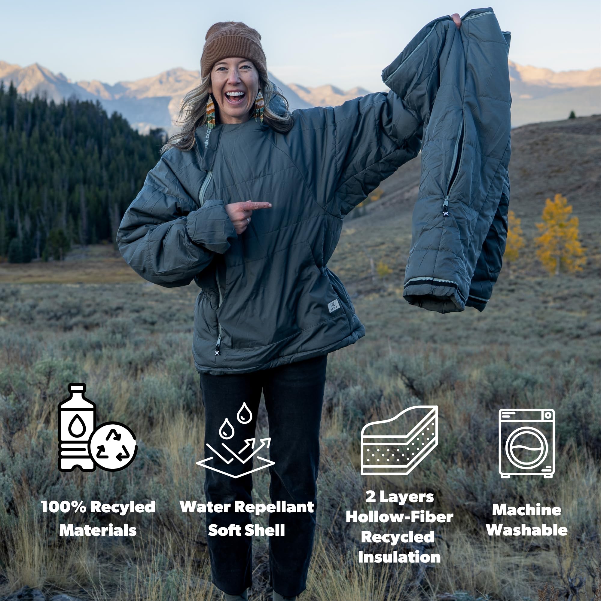 Selk'bag SWYTCH Lite adjustable cinch waist, customizable fit for outdoor comfort.