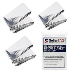 Sellertag Emergency Foil Blanket 52x84 folded neatly for quick access and warmth