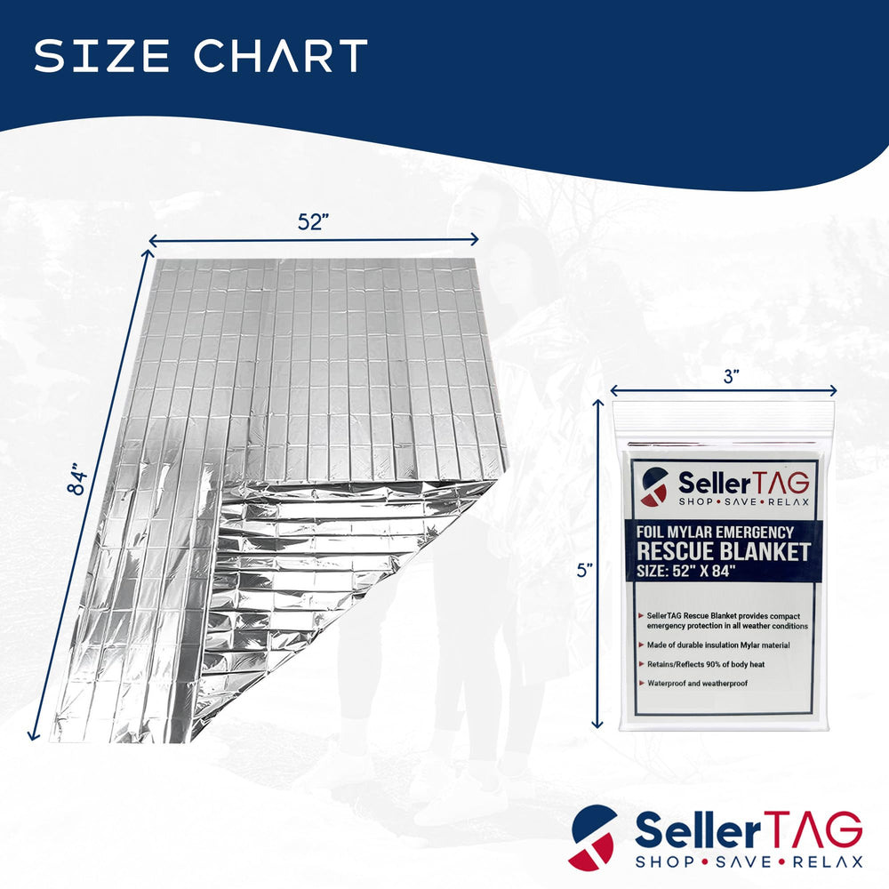 Sellertag foil blanket laid out during camping demonstrates windproof shelter and heat retention