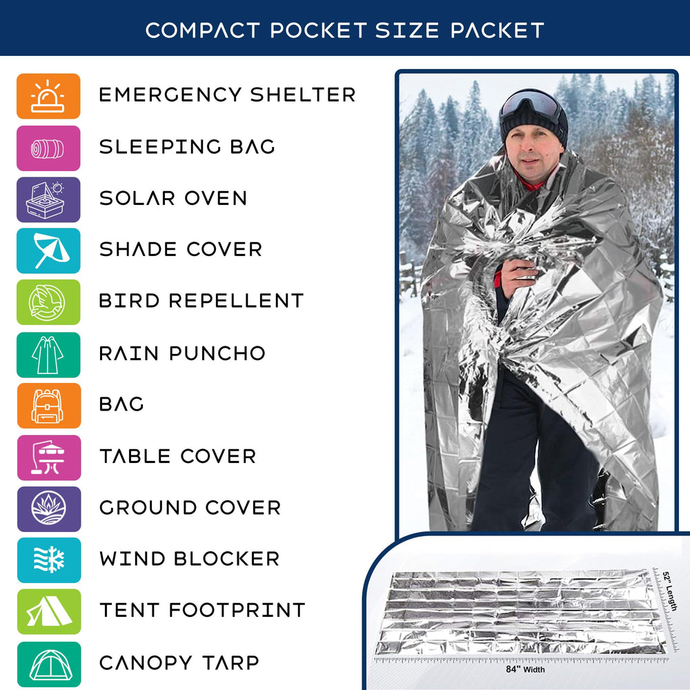 Sellertag individually wrapped blanket ready for go-bags and first aid kits
