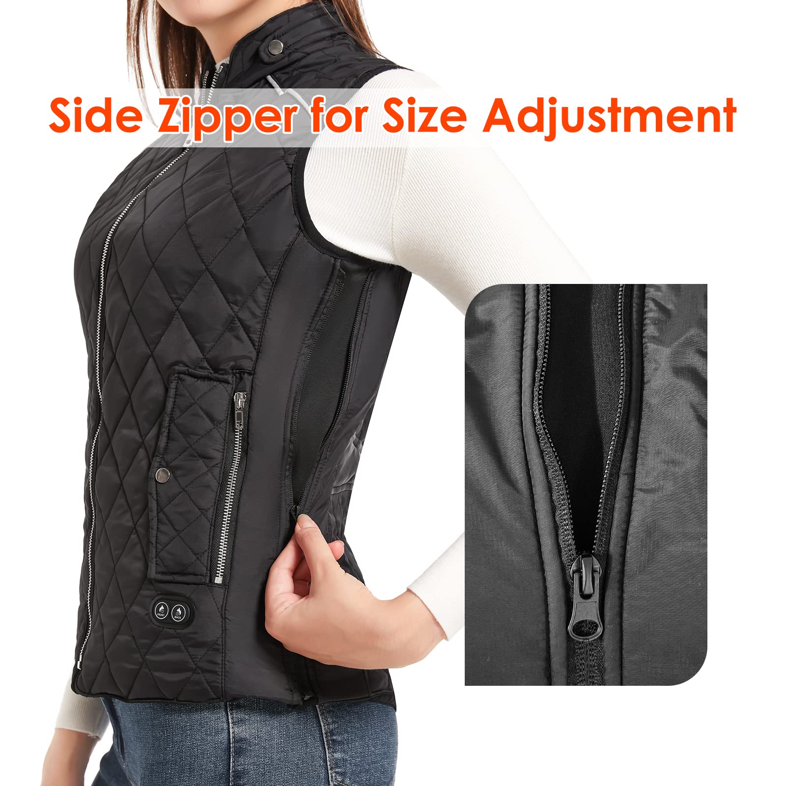 SEMANJLL heated vest lightweight design keeps wear comfortable under layers.