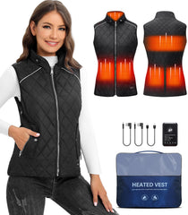 SEMANJLL heated vest for women front view showing slim fit warmth