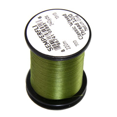 Semperfli Classic Waxed Thread 12/0 olive close-up for secure wraps