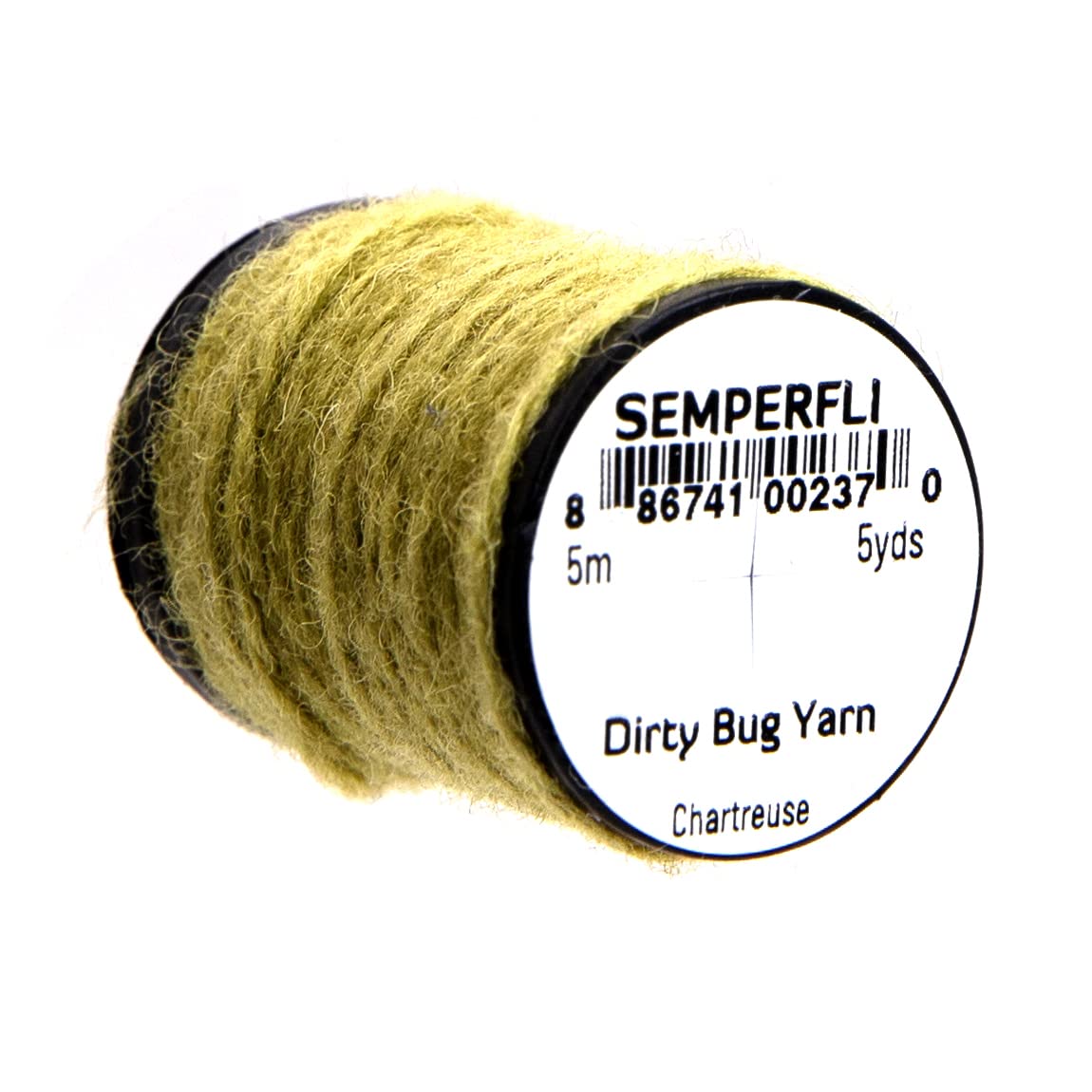 Semperfli Dirty Bug Yarn closeup highlights multi-colored fibers for lifelike nymph bodies.