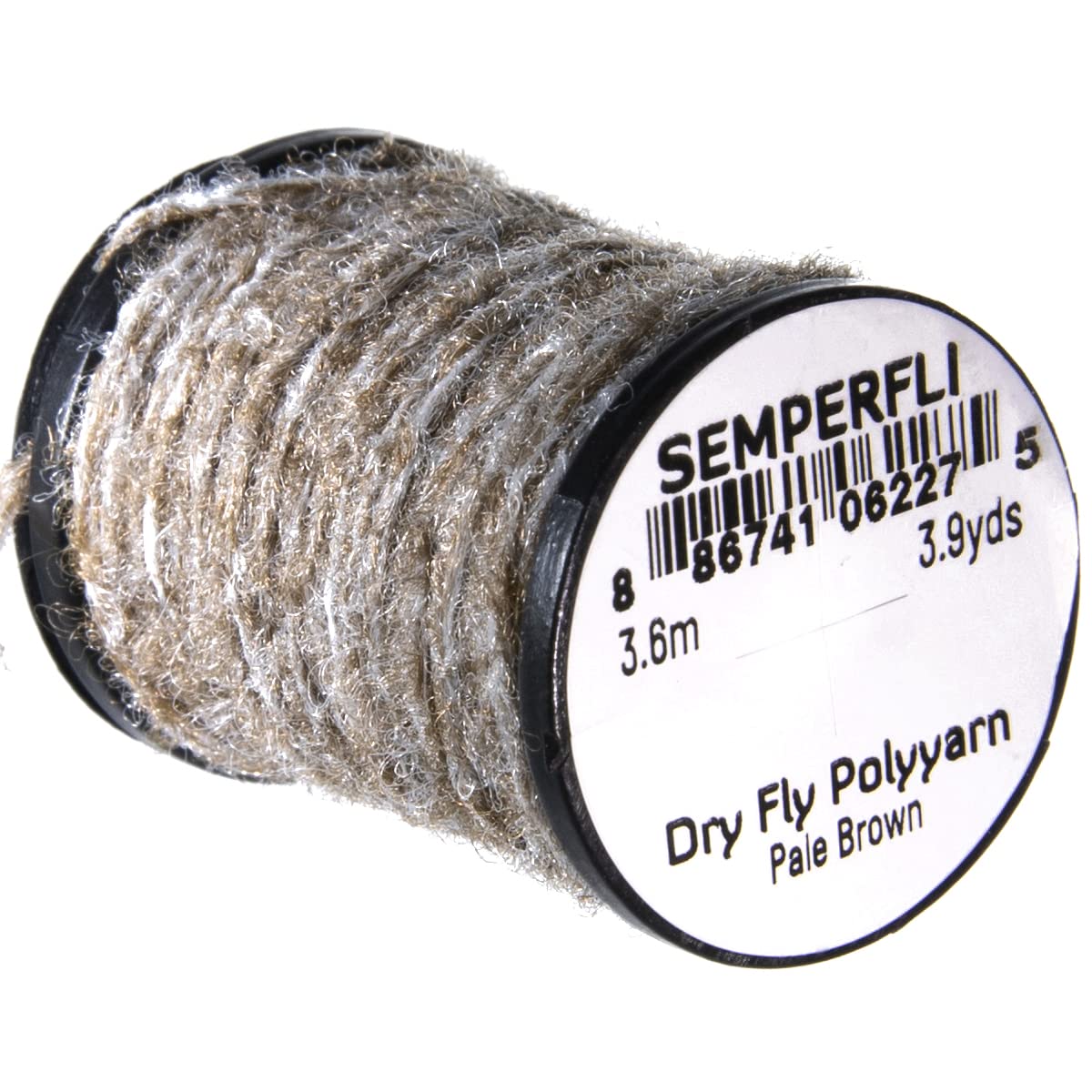 Semperfli Dry Fly Poly Yarn Pale Brown for buoyant dry flies and easy tapering