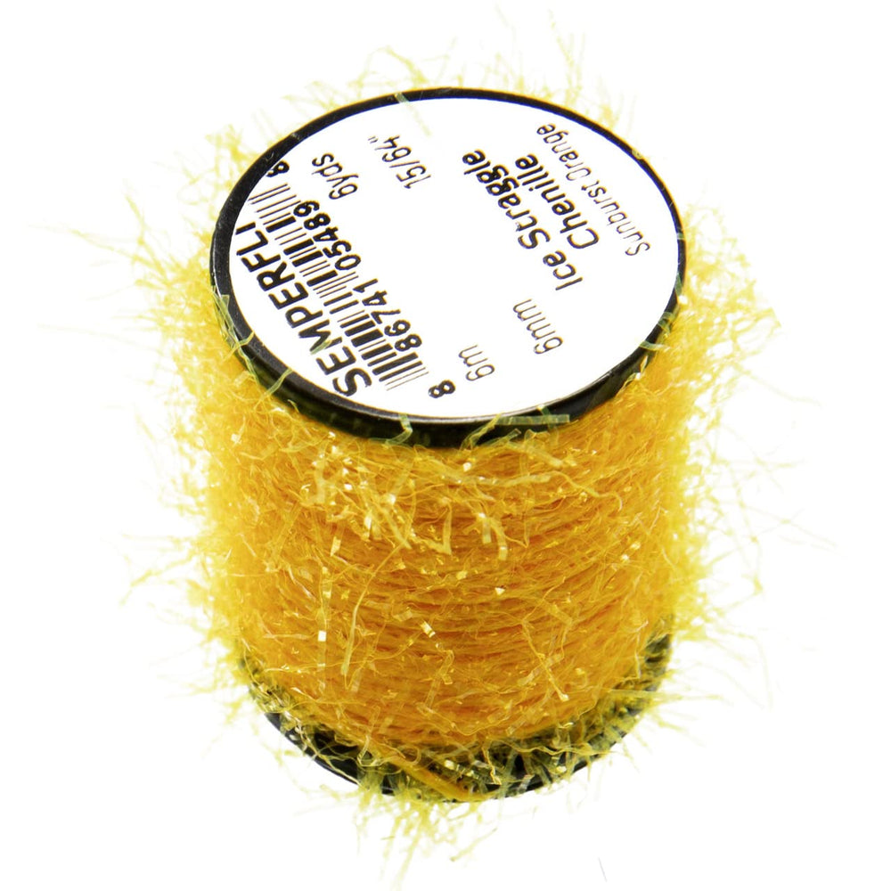 Semperfli Ice Straggle Chenille close-up showing durable fiber for bold nymphs.