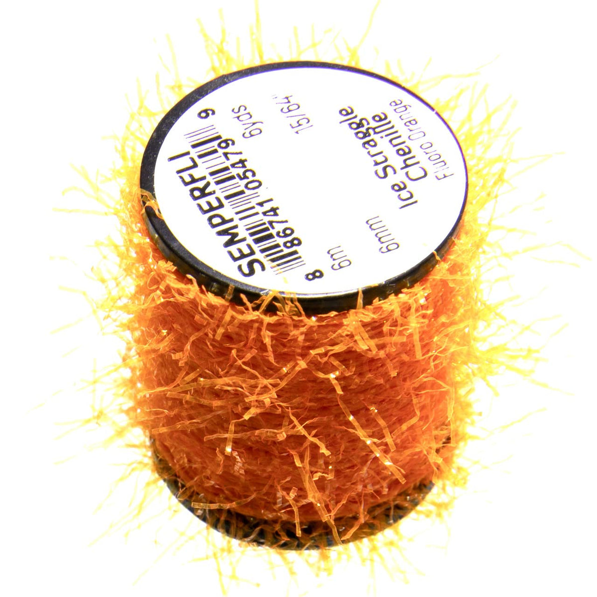 Semperfli Ice Straggle Chenille close-up of the wick for smooth fly bodies.