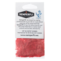 Semperfli Kapok Dubbing Fl Red close-up showing moisture resistance for drier, quicker-drying fly ties