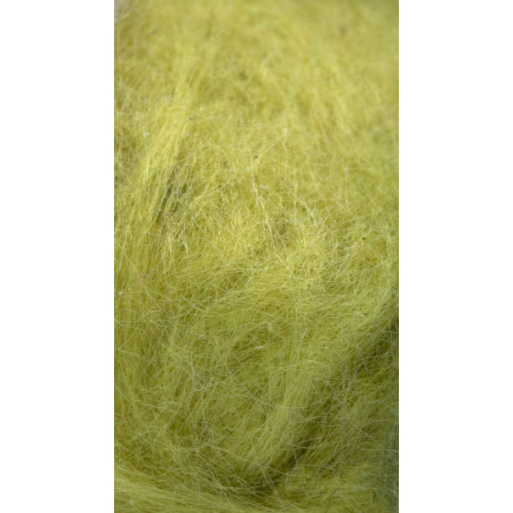 Semperfli Kapok Dubbing Light Olive provides buoyant, ultra-thin fibers for dry fly effectiveness.