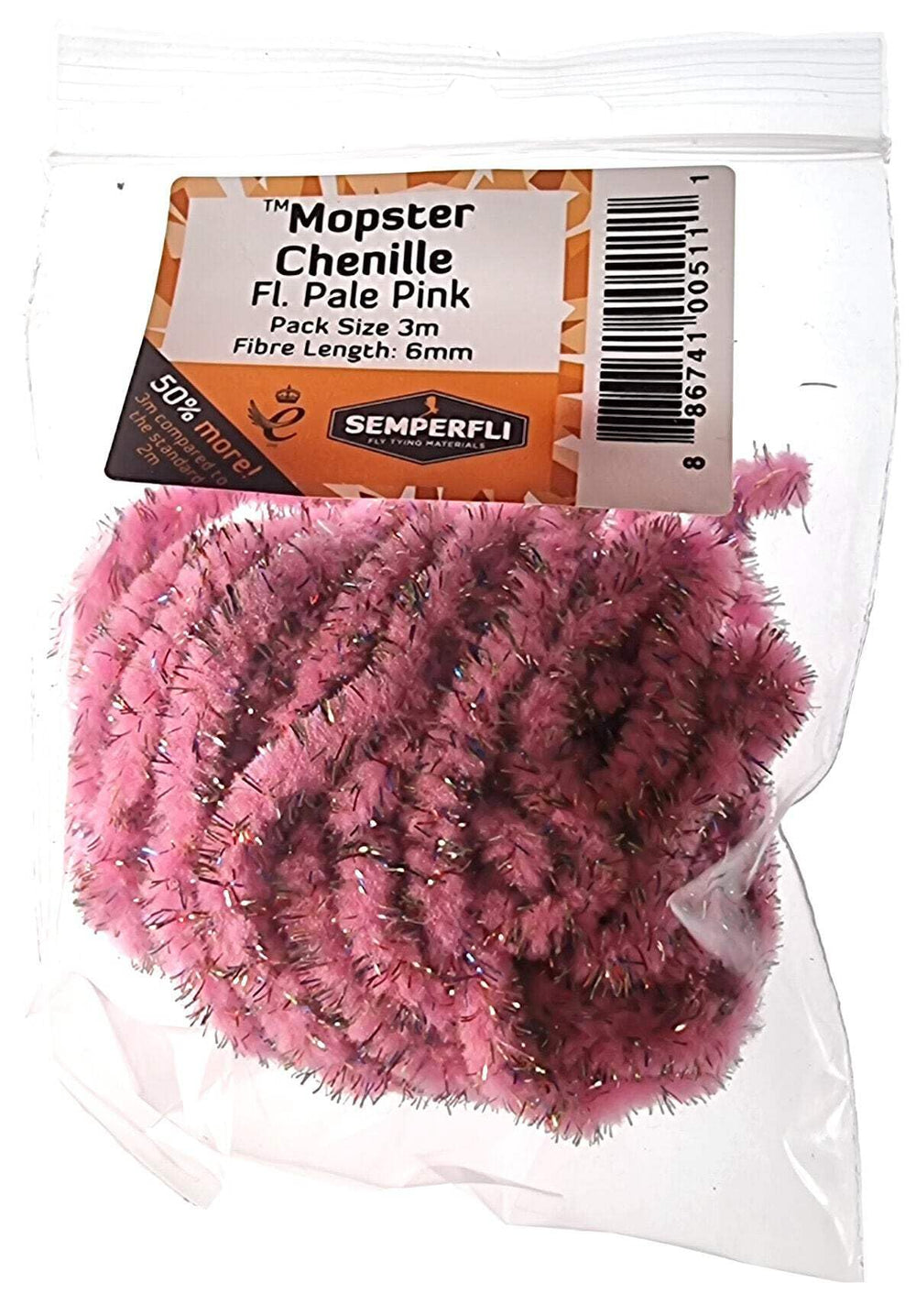 Semperfli Mopster Mop Chenille in Adams shade for versatile fly tying