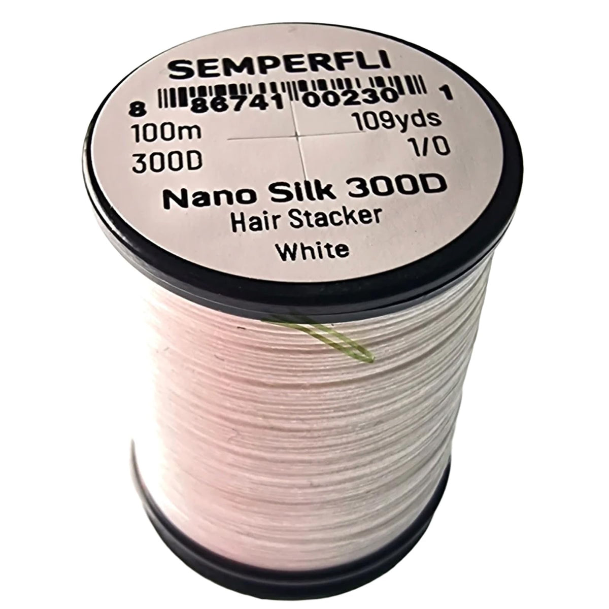 Semperfli Nano 300D Saltwater Hair Stacker white, high-strength line for saltwater rigs