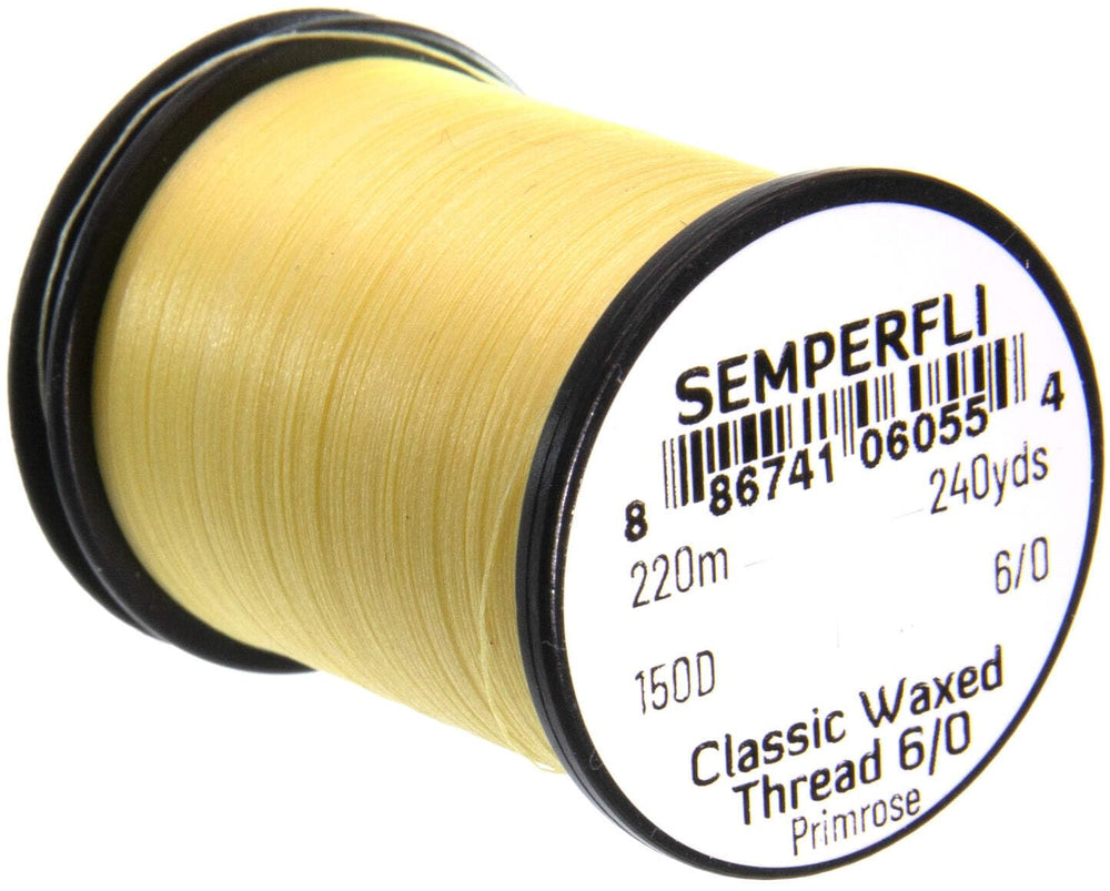 Close-up shows the flat profile of SemperfliClassic Waxed Thread for tidy, secure wraps.