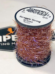 Semperfli Straggle String Micro Chenille close-up reveals the thinnest core for delicate thorax work.