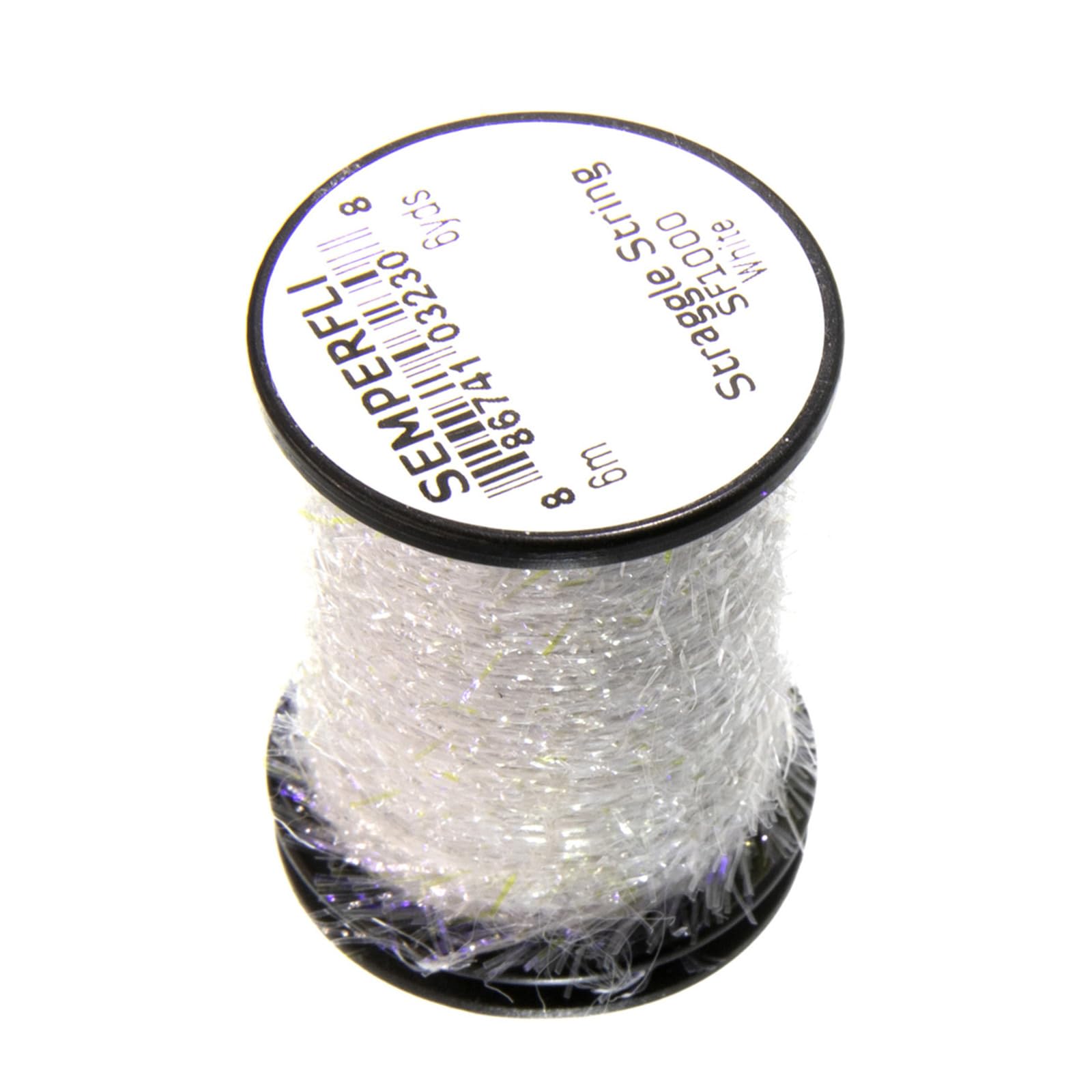 Semperfli Straggle String Micro Chenille White, UV fleck fibers for lifelike fly bodies