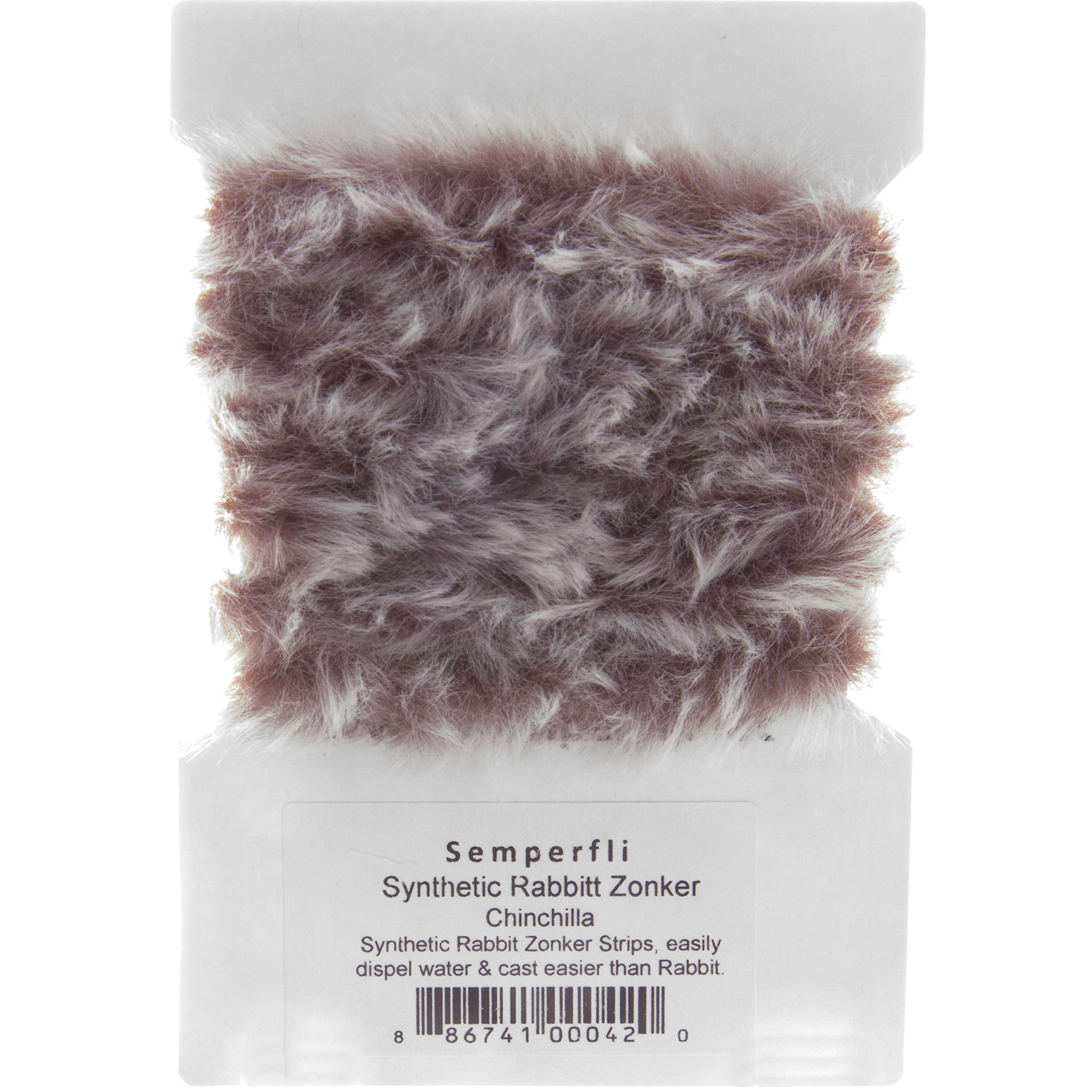 Semperfli Synthetic Rabbit Zonker pack showing durable, water-shedding material for easier fly tying