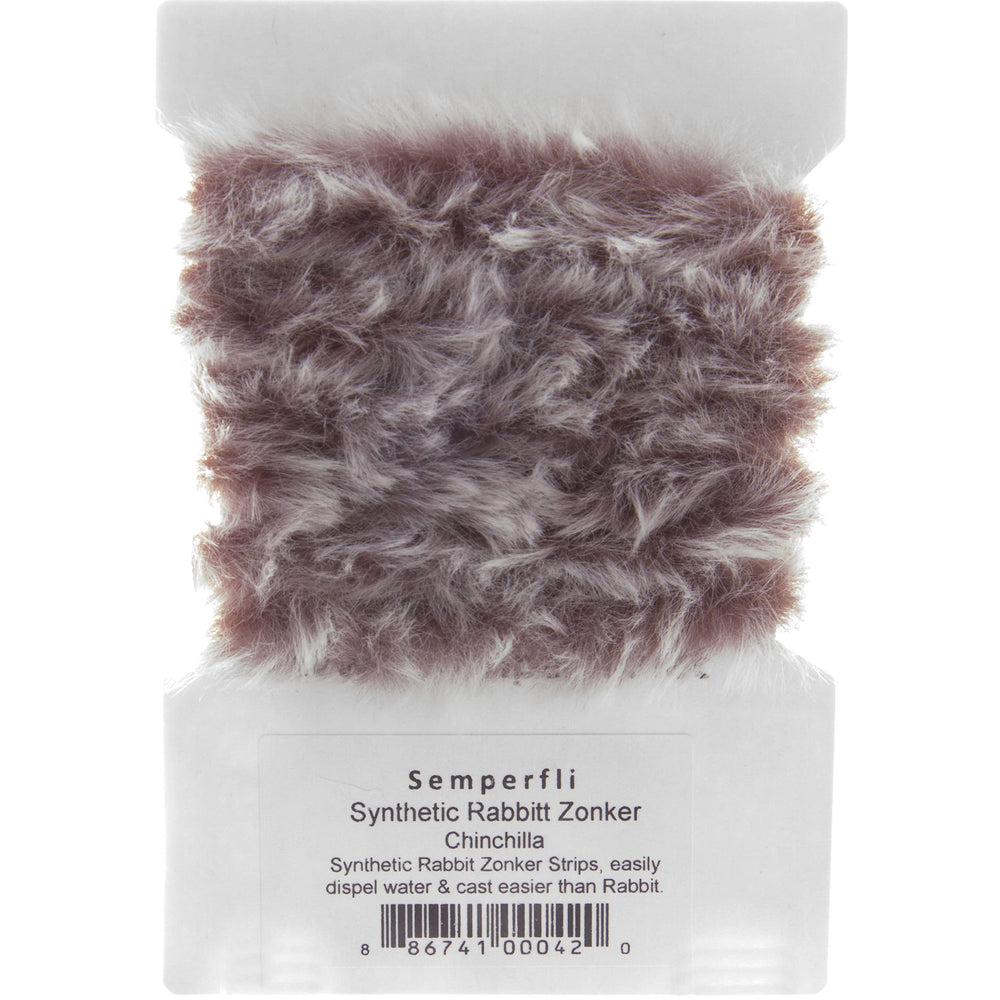 Semperfli Synthetic Rabbit Zonker pack showing durable, water-shedding material for easier fly tying
