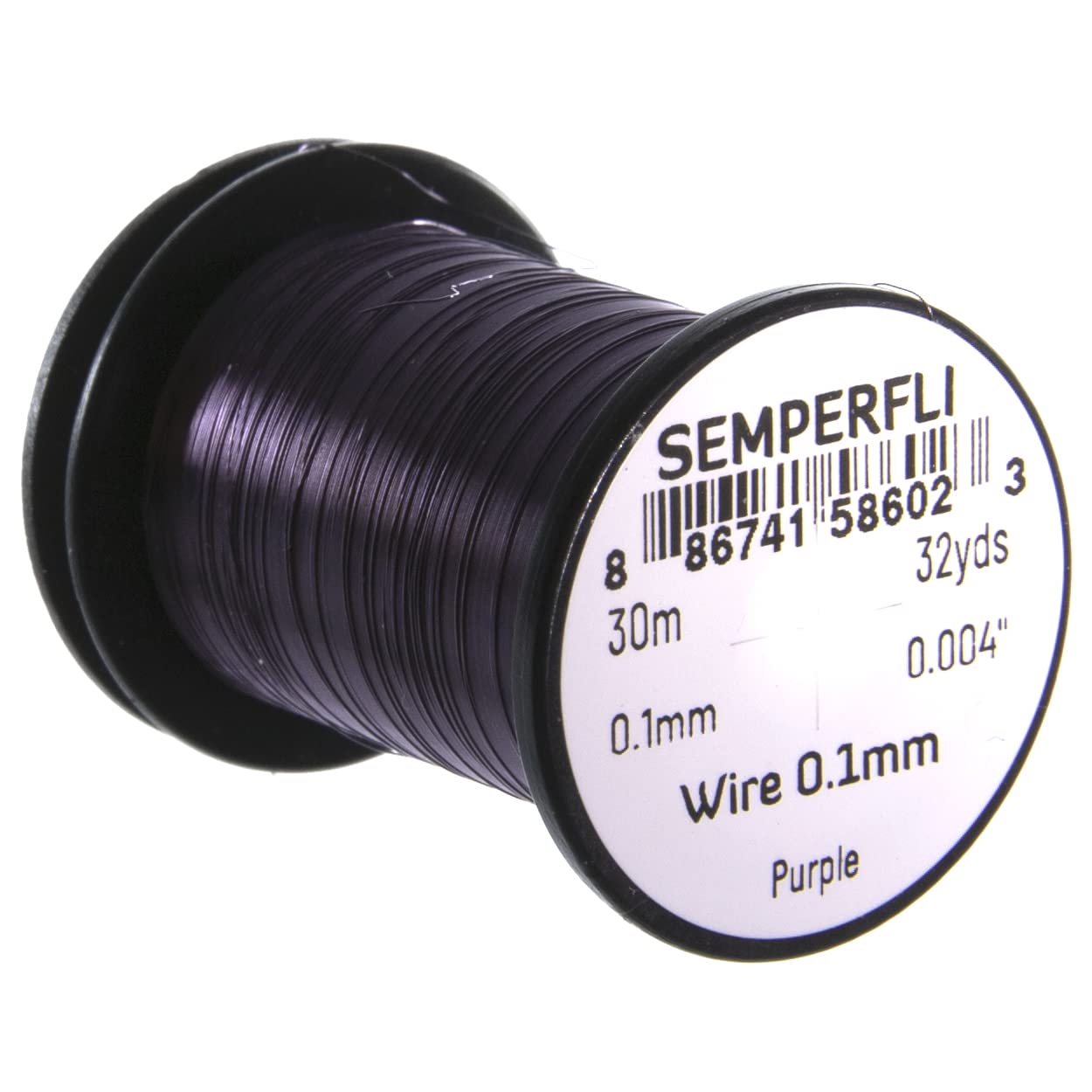 Semperfli tying wire 0.1mm dark purple for precise wraps and durable patterns.