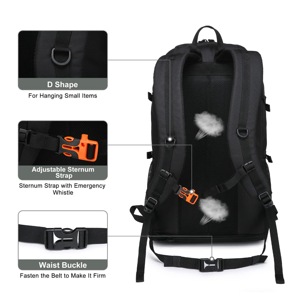 SEMSTY hiking back panel with breathable mesh emphasizes comfort for long treks