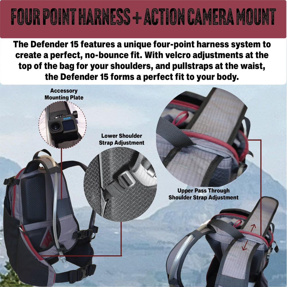 Send It Hydration Backpack Maroon all-weather durability on rugged trails