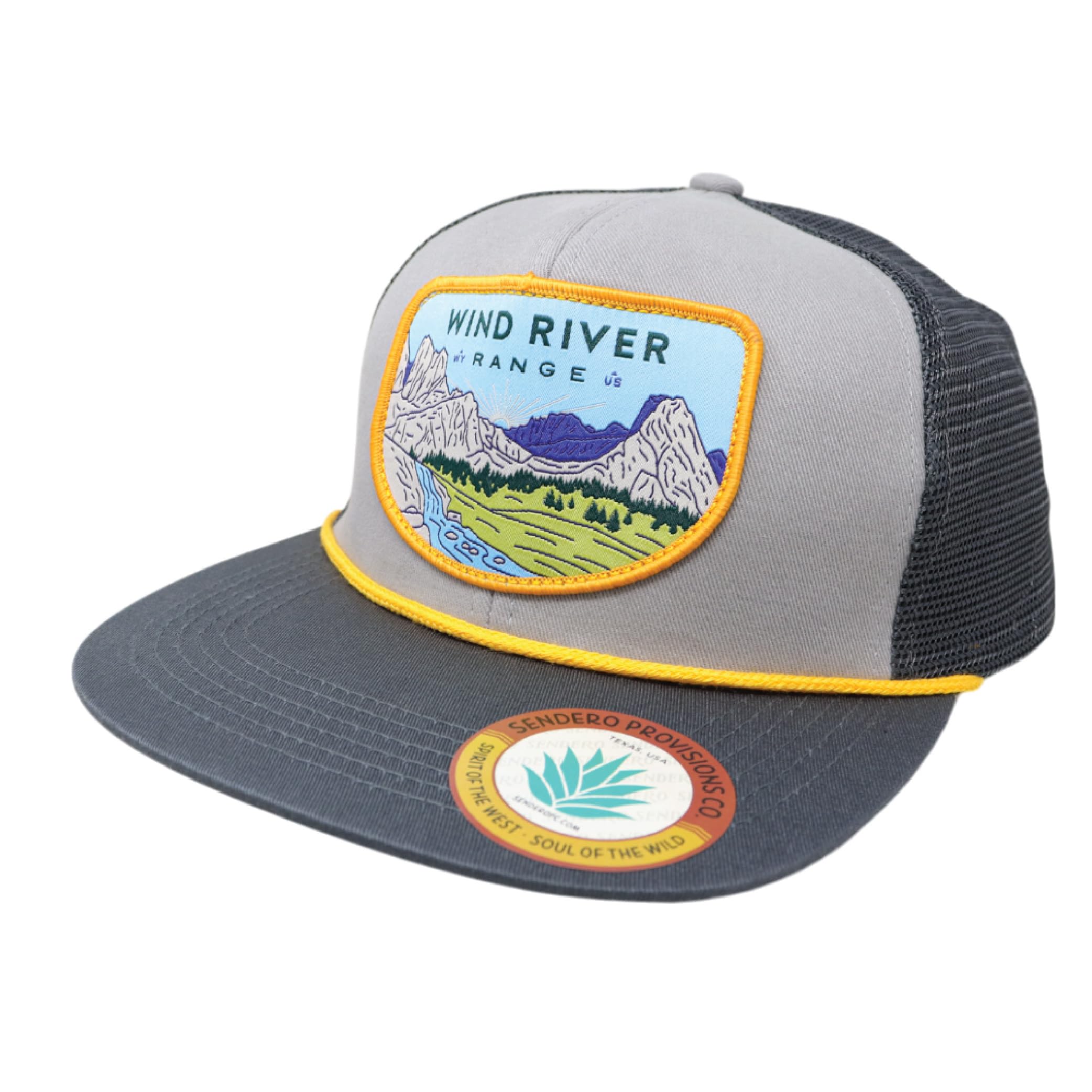 Sendero Provisions Co Wind River Range woven patch logo for authentic brand detail
