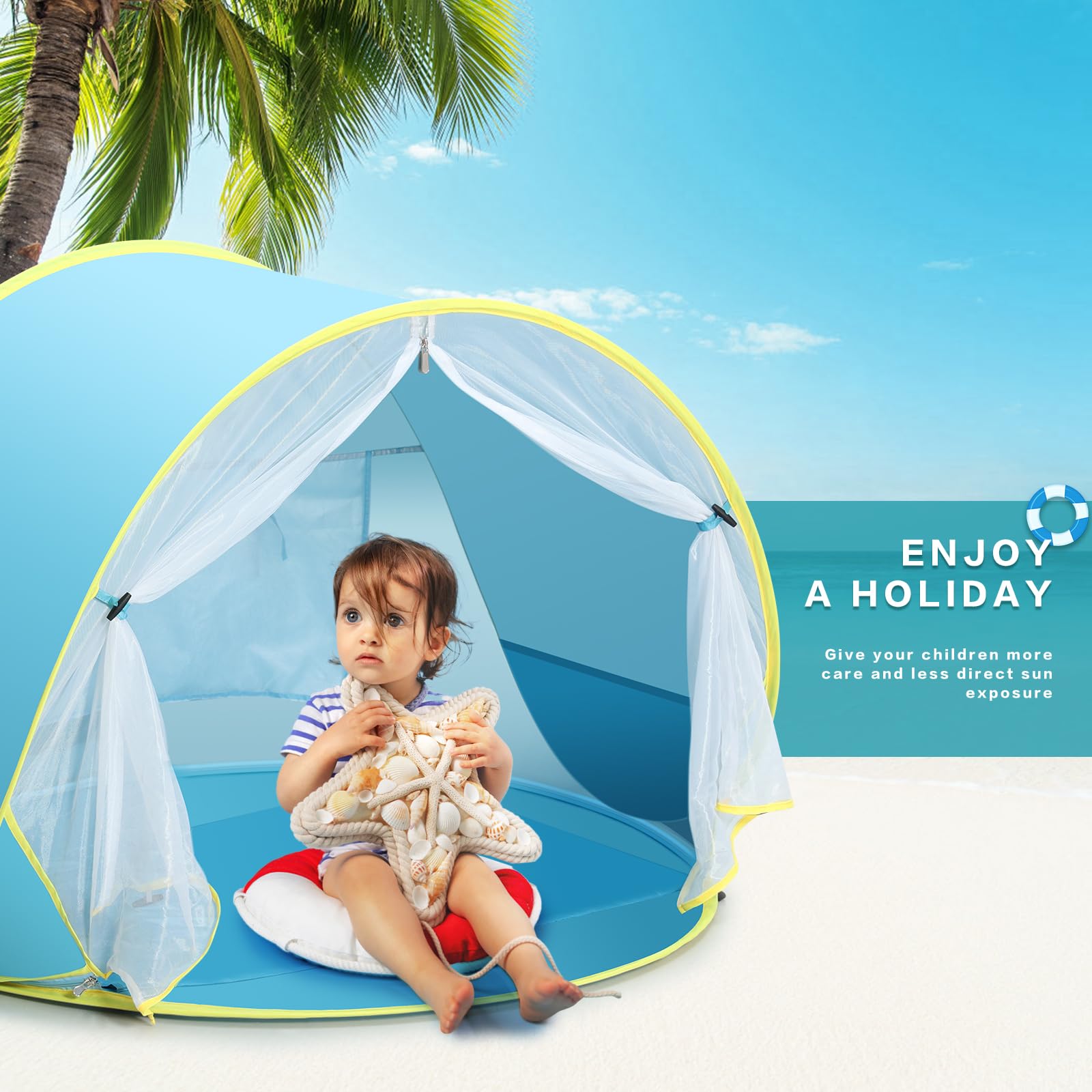 Senodeer baby tent uses safe 190T fabric for child-friendly play.