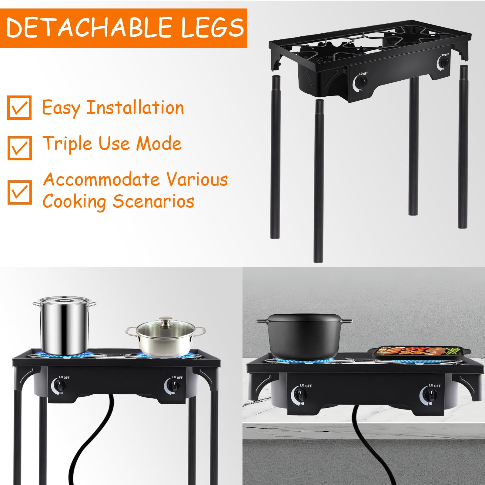 Senrob sturdy metal frame with detachable legs ready for transport.