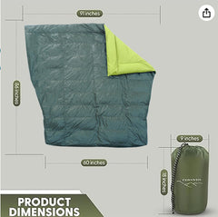 SENSORY4U double-wide quilt on sleeping pad showing roomy comfort for couples