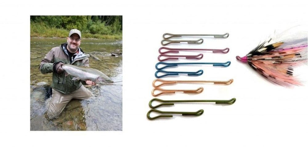 Senyo's articulated shanks 40mm black enhance action for steelhead flies in saltwater.