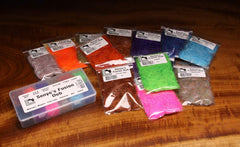 Senyo's Fusion Dubbing Rainbow — translucent fibers ideal for nymphs and streamers, enhancing color and texture in dubbing loops.