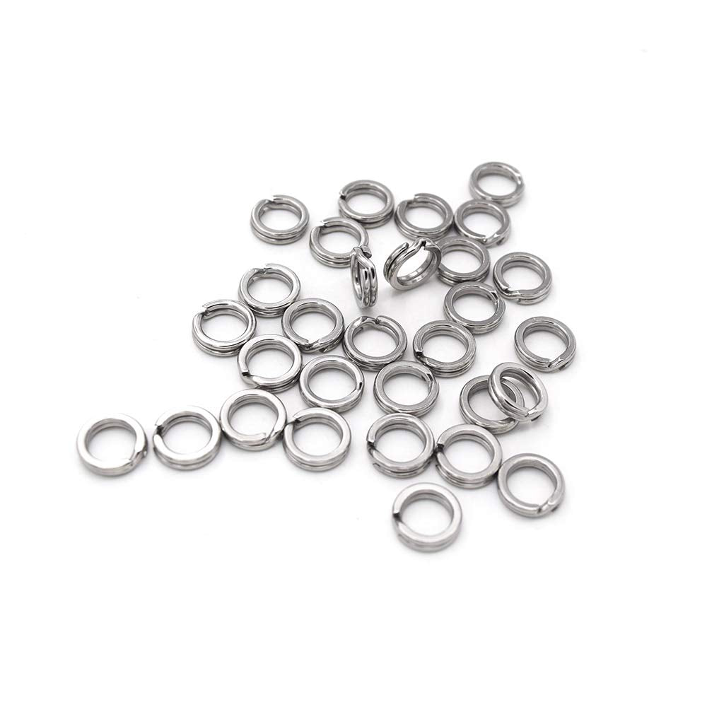 SENYUBBY Heavy Duty Split Ring 5.2mm outer diameter - 0.7mm wire - 40lb test