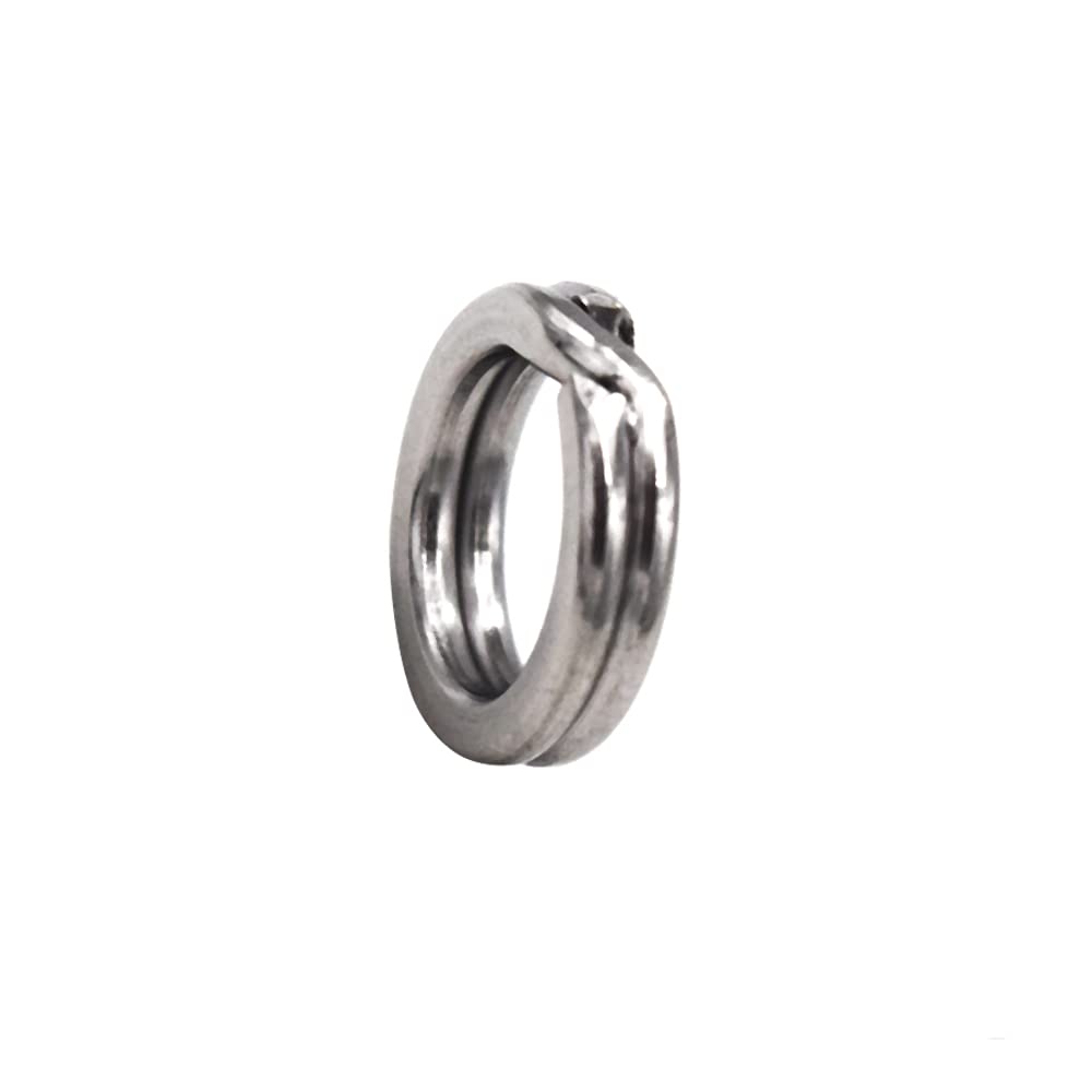 SENYUBBY Heavy Duty Split Ring 6.5mm outer diameter - 0.8mm wire - 60lb test