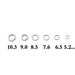 SENYUBBY Heavy Duty Split Ring 8.5mm outer diameter - 1.2mm wire - 100lb test