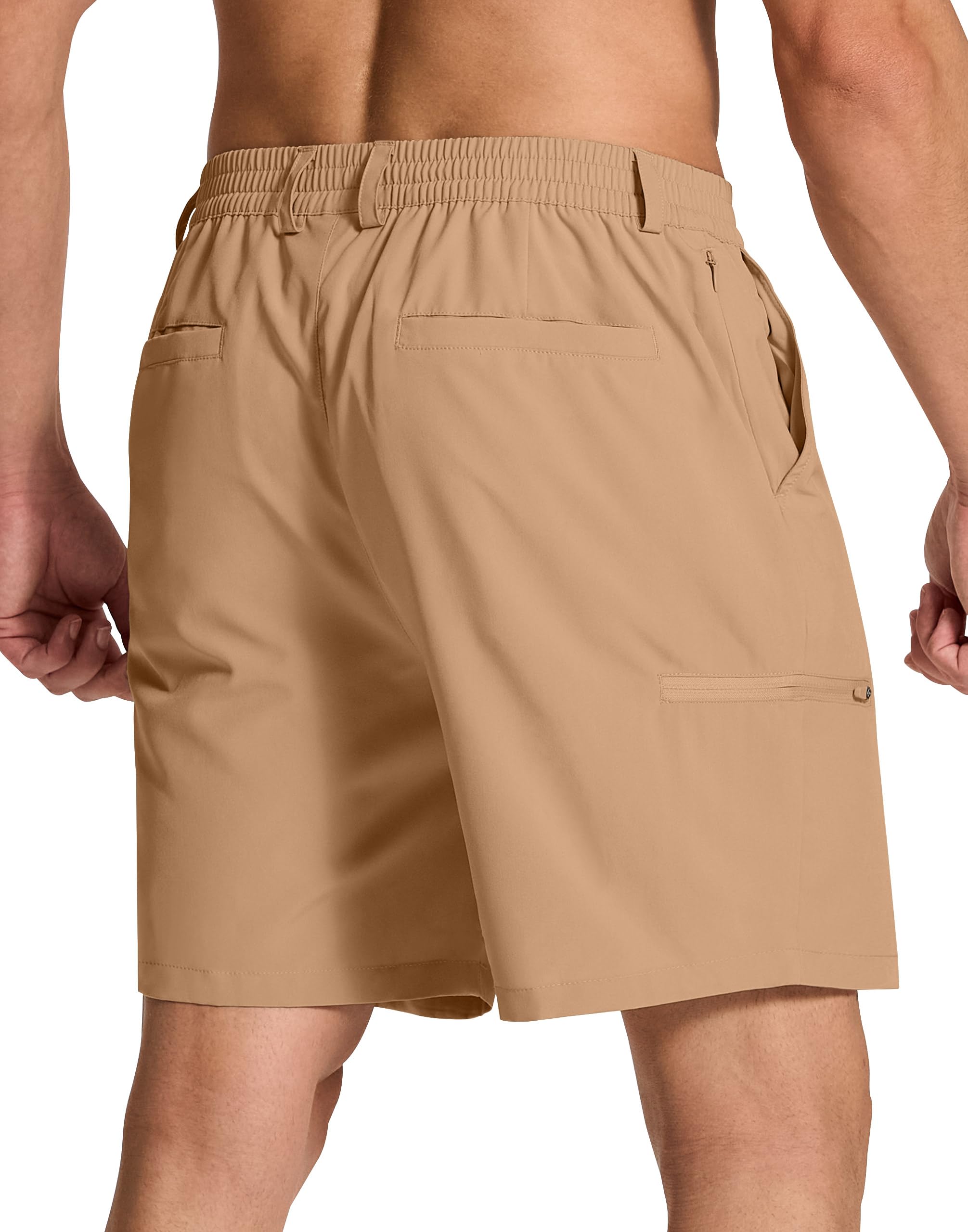 SERAMY 7-inch inseam shorts designed for mobility during sports.