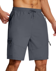 SERAMY men's hiking shorts elastic drawstring waist for a customizable fit