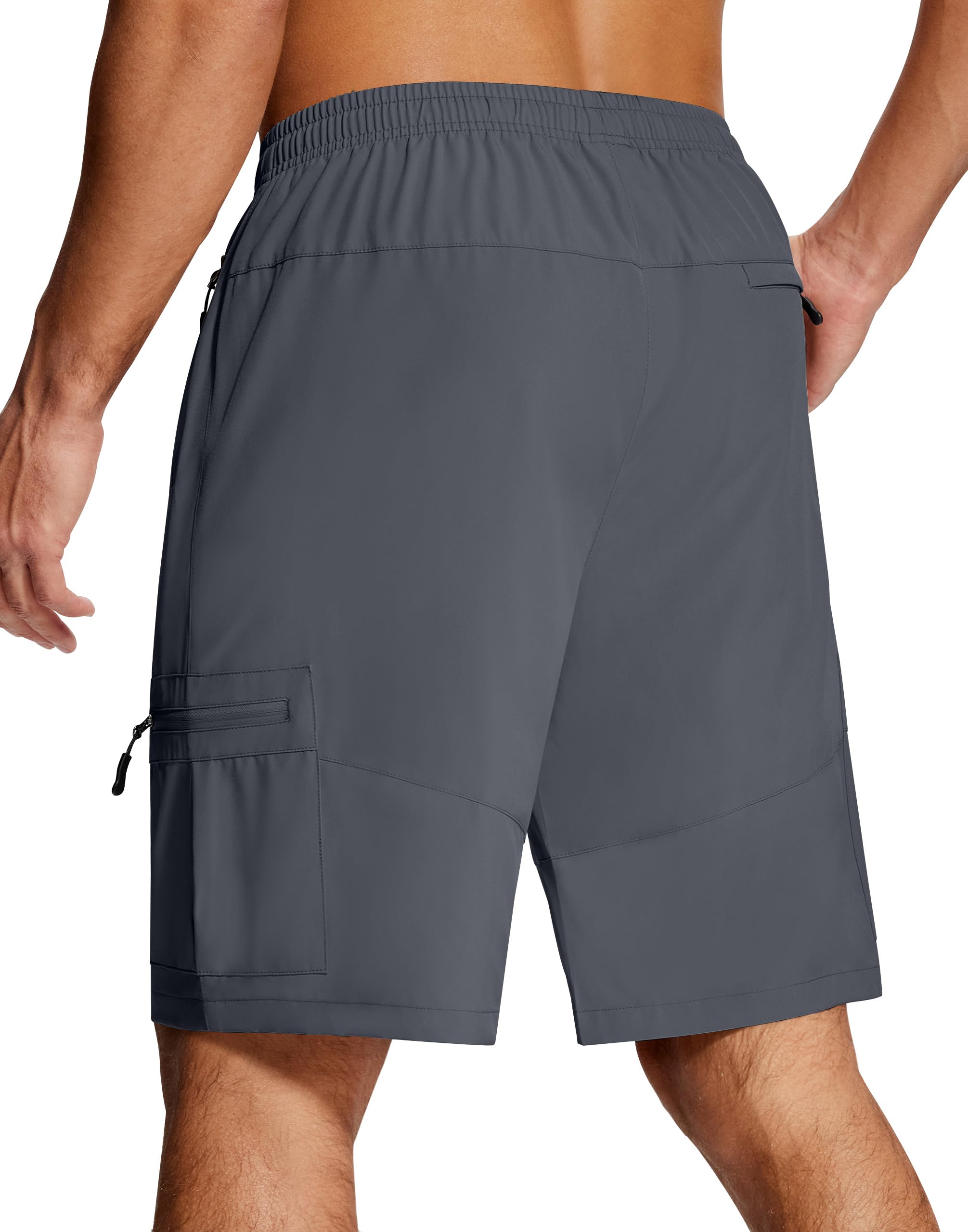 SERAMY men's hiking shorts stretch fabric enhances flexible movement on rugged terrain