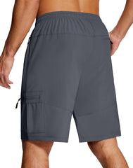 SERAMY men's hiking shorts stretch fabric enhances flexible movement on rugged terrain